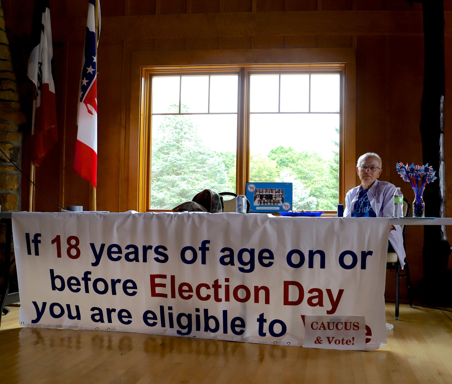 lou behrend, clinton county democrats, register to vote, labor day picnic, eagle point lodge
